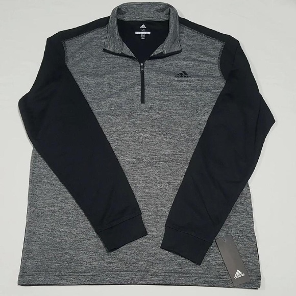 Adidas Quarter Zip Color Block Long Sleeve Active Top - Picture 9 of 11